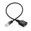 XMSJSIY RJ9 to 3.5mm Headsets Adapter Telephone Phones MIC Audio Splitter Adapter Cable RJ9 4P4C Male to 3.5mm Jack Headphone Microphone Audio Cable - 27CM/10inch view 1