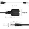 XMSJSIY RJ9 to 3.5mm Headsets Adapter Telephone Phones MIC Audio Splitter Adapter Cable RJ9 4P4C Male to 3.5mm Jack Headphone Microphone Audio Cable - 27CM/10inch view 2