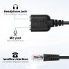 XMSJSIY RJ9 to 3.5mm Headsets Adapter Telephone Phones MIC Audio Splitter Adapter Cable RJ9 4P4C Male to 3.5mm Jack Headphone Microphone Audio Cable - 27CM/10inch view 3