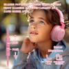 Headphone Kids Volume Limited 85/94dB Wired Over-Ear/On-Earr Foldable Headset with Inline Cable Aux 3.5mm Cord Mic for Toddler Boy Girl Child Back to School Study Pad Tablet Pink view 3