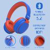 Mokata Kids Headphones Bluetooth 5.3 Wireless Lightweight Fast Charging 68 Hours Play Time Volume Limited 85/94dB Over Ear Foldable with Built-in Mic for Toddler Boy Girl Tablet Pad Blue view 3
