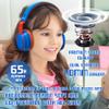 Mokata Kids Headphones Bluetooth 5.3 Wireless Lightweight Fast Charging 68 Hours Play Time Volume Limited 85/94dB Over Ear Foldable with Built-in Mic for Toddler Boy Girl Tablet Pad Blue view 4