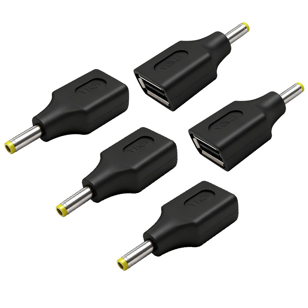 5pcs USB Female to DC 4.0x1.7mm Male 12V 3A Connector Power Adapter
