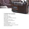 with 4 Band (AM, FM, SW1, SW2), Cassette Player AM FM Radio, Casette Tape Player Recorder with Earphone Jack, Support Storage Card and USB (US Plug) view 2