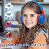 Headphone Kids Volume Limited 85/94dB Wired Over-Ear/On-Earr Foldable Headset with Inline Cable Aux 3.5mm Cord Mic for Toddler Boy Girl Child Back to School Study Pad Tablet Blue view 2