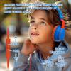 Headphone Kids Volume Limited 85/94dB Wired Over-Ear/On-Earr Foldable Headset with Inline Cable Aux 3.5mm Cord Mic for Toddler Boy Girl Child Back to School Study Pad Tablet Blue view 3