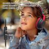 Headphone Kids Volume Limited 85/94dB Wired Over-Ear/On-Earr Foldable Headset with Inline Cable Aux 3.5mm Cord Mic for Toddler Boy Girl Child Back to School Study Pad Tablet Black view 3