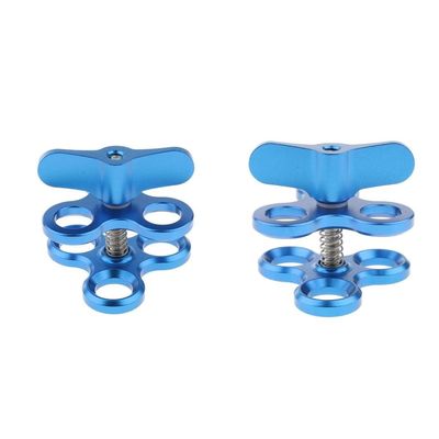 ADSFASF 2 Diving Clamp Ball Joint Arm Mount Adjustable Adapter Light Underwater Accessories Blue/185