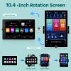 [2G+64G] Android 13 Single Din Vertical Car Stereo Rotatable 10.4 inch Touch Screen Radio with Carplay/Android Auto/EQ Audio/Bluetooth 4.2/SWC/GPS Navigation/FM RDS Radio +Backup Camera view 3