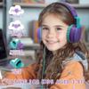 Headphone Kids Volume Limited 85/94dB Wired Over-Ear/On-Earr Foldable Headset with Inline Cable Aux 3.5mm Cord Mic for Toddler Boy Girl Child Back to School Study Pad Tablet Blue view 2