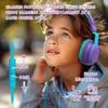 Headphone Kids Volume Limited 85/94dB Wired Over-Ear/On-Earr Foldable Headset with Inline Cable Aux 3.5mm Cord Mic for Toddler Boy Girl Child Back to School Study Pad Tablet Blue view 3