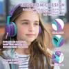 Headphone Kids Volume Limited 85/94dB Wired Over-Ear/On-Earr Foldable Headset with Inline Cable Aux 3.5mm Cord Mic for Toddler Boy Girl Child Back to School Study Pad Tablet Blue view 4
