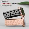 Minyee 2 Packs Leopard Engraved Band Compatible with Fitbit Versa 2/Fitbit Versa/Versa Lite Bands Women, Two-Tone Cheetah Soft Silicone Sport Designer Cute Fancy Summer Strap for Versa 2 Smart Watch view 2