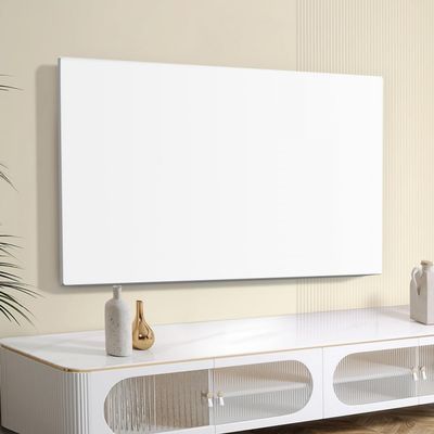 GSGC TV Cover TV Dust Cover 42Inch-100Inch Solid Color Elastich Modern High-end TV Screen Protector Universal LCD/LED Display Protection Cover Indoor Art Decoration Cloth-White||55-60inch