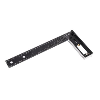 ADSFASF Carpenter Square Layout Tool Carpentry Ruler Lightweight Accurate Scribing with Insertion Hole Marking Tool Right Angle Ruler/268, Black