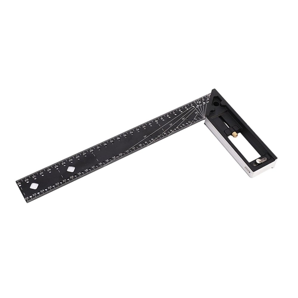 ADSFASF Carpenter Square Layout Tool Carpentry Ruler Lightweight Accurate Scribing with Insertion Hole Marking Tool Right Angle Ruler/268, Black