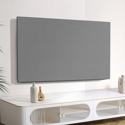 GSGC TV Cover 42-100Inch Solid Color Elastic Modern High-end TV Screen Protector Universal LCD/LED Display Protection Cover Indoor Art Decoration Cloth-Gray