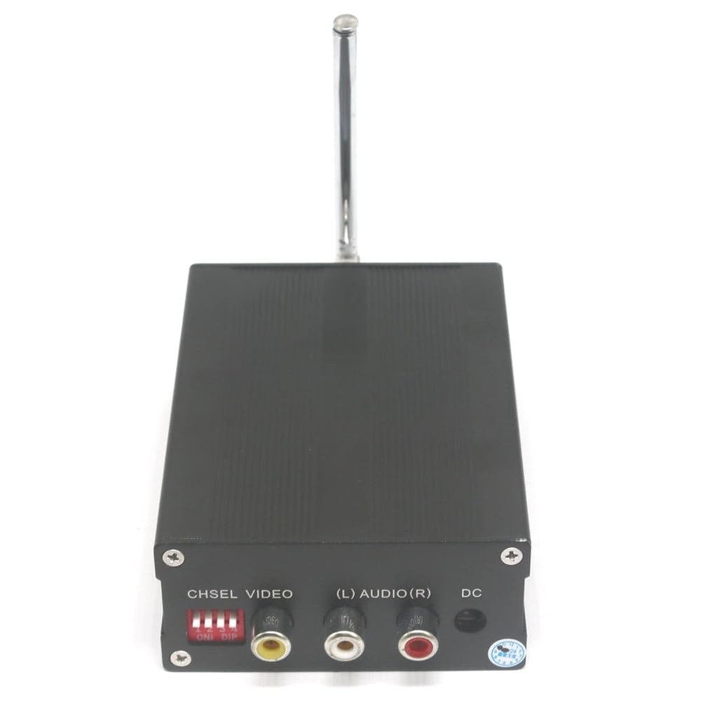Kqcibz 16CH TV Signal Transmitter UHF Wireless Video TV Transmitter Set Top Box to TV Transmission AV to UHF-TV PAL-D Format Spare Parts, Black, 500437272
