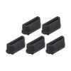 Rebower Anti-Dust Stopper Cap Cover Silicone Table Mini,[for Micro Female Port,for Laptop Port] - 11.5 x 5.5mm/Black /5 Pcs view 1