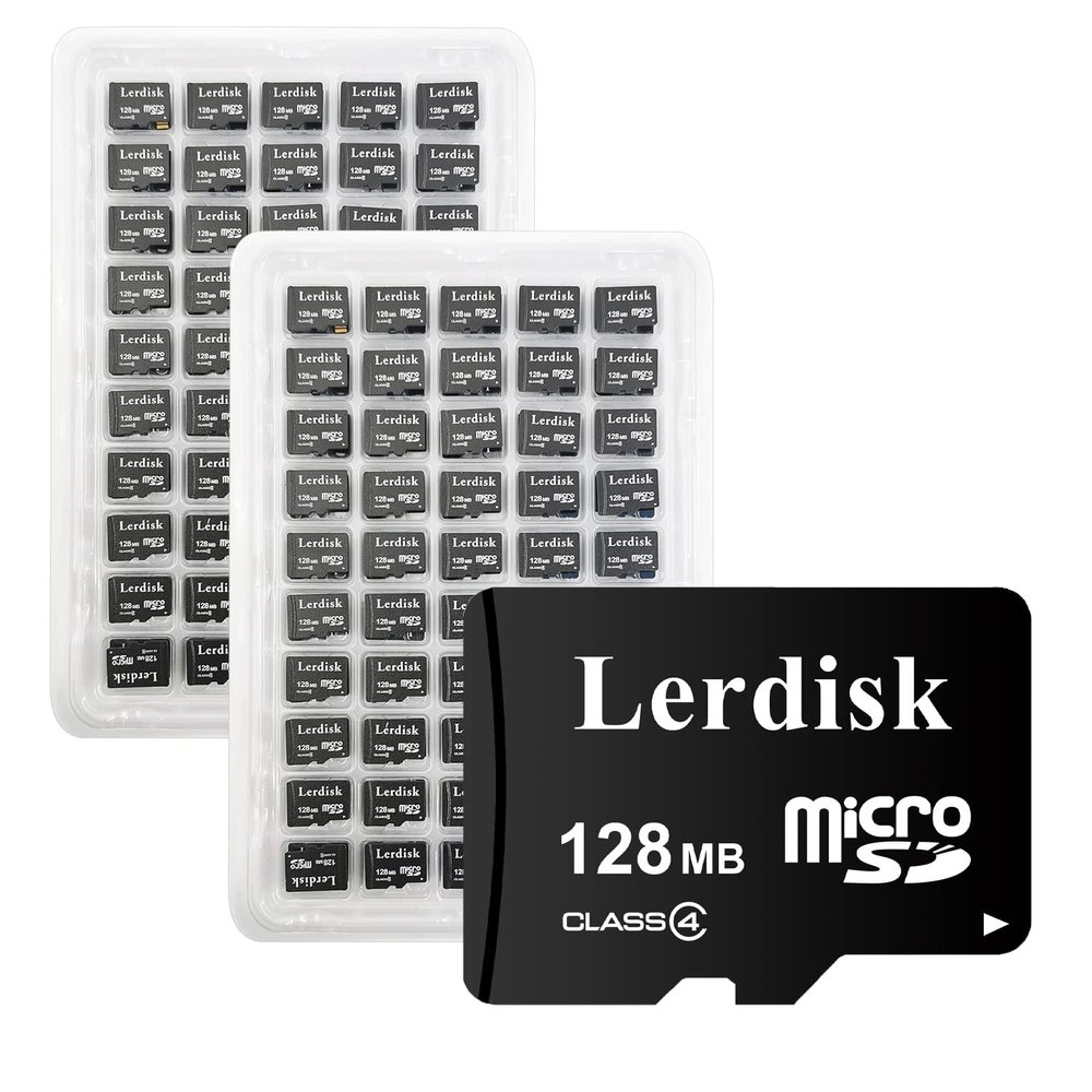 Factory Wholesale Micro SD Card 128MB (0.12GB) Pack of 100 in Bulk Low Capacity for MP3/Old Phones/Small Files Only -Not for Cameras/Dashcams/GB Devices