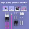 Buacoz FC/UPC to ST/UPC OM4 Fiber Patch Cable Multimode Duplex,8ft/2.5meters 10Gb/Gigabit Fiber Jumper 50/125m LSZH Fiber Optic Cord,Purple Pink view 4