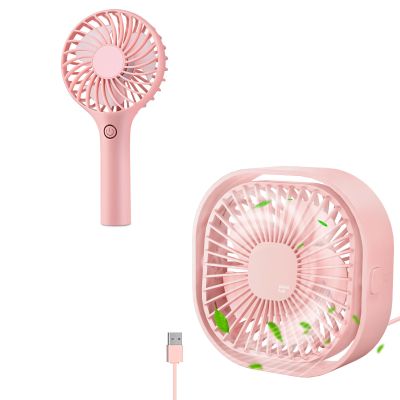 Ambandier Small USB Desk Fan and Handheld Fan