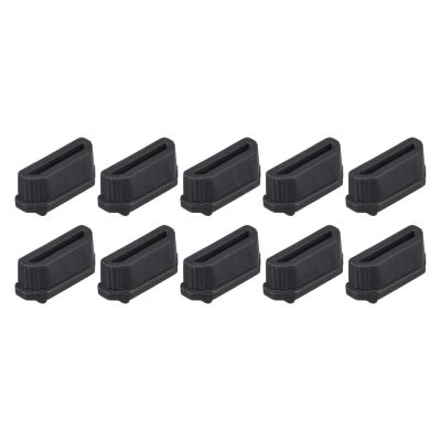 Rebower Anti Dust Cap Cover Silicone Micro Male Port,[for Micro Female Port,for Laptop Port] - 10 x 2.5mm/Black /10 Pcs