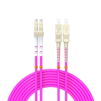 Buacoz OM4 Fiber Patch Cable LC/UPC to SC/UPC 20Meter 65ft 40GB/100GB Multimode Duplex Jumper 50/125m LSZH Fiber Optical Cord, for SFP Transceiver