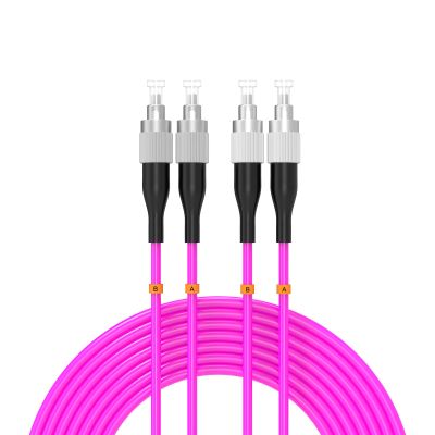 Buacoz 15Meter 49ft OM4 Multimode Fiber Patch Cable FC/UPC to FC/UPC Fiber Optic Cable, 50/125m LSZH Duplex Fiber Jumper,for SFP Transceiver, Router, Fiber Networks