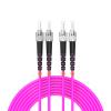 Buacoz 1Meter 4ft OM4 Multimode Fiber Patch Cable ST/UPC to ST/UPC Fiber Optic Cable, 50/125m LSZH Duplex Fiber Jumper,for SFP Transceiver, Router view 1