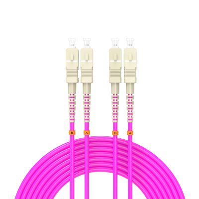 Buacoz SC/UPC to SC/UPC Fiber Patch Cable OM4 328ft/100meters 40GB/100GB Multimode Duplex Jumper 50/125m LSZH Fiber Optic Cable,for SFP Transceiver, Fiber Networks MMF