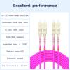 Buacoz SC/UPC to SC/UPC Fiber Patch Cable OM4 328ft/100meters 40GB/100GB Multimode Duplex Jumper 50/125m LSZH Fiber Optic Cable,for SFP Transceiver, Fiber Networks MMF view 2