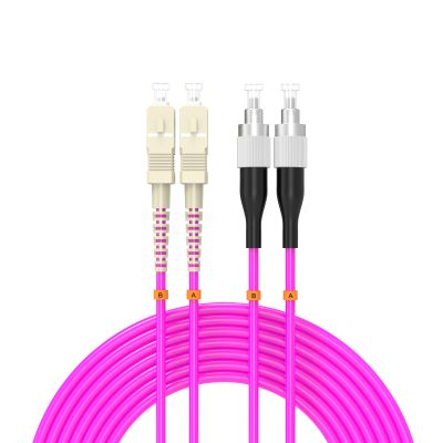 Buacoz Fiber Patch Cable OM4 SC/UPC to FC/UPC 50/125m Multimode Duplex Jumper 40Gb/100Gb LSZH Fiber Optical Cord, 82ft/25meters Fiber Cable