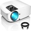 SAeWare Small Projector Outdoor Movie Projector with 200Inch Projector Screen, 1080P Supported Compatible with TV Stick, Videos, HDMI,USB,TF,VGA,AUX,AV view 1