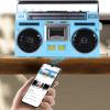 Bluetooth Portable Cassette Player, AM/FM / SW1 / SW2 Radio Stereo, CasetteTape Player Recorder, Flash Drive and Memory Card Supported view 3