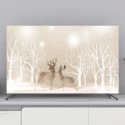 Universal TV Cover 32-80 Inches Colorful Dustproof TV Screen Protector For LCD LED, Painting Pattern Indoor Bedroom Living Room Decoration Dust Cover For Televisions(Size:40-43in(102x65cm),Color:C)
