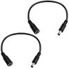 1FT 12V DC Power Extension Cable 5.5mmx2.5mm 18AWG Male to Female Extension Cable Barrel Connector for CCTV Surveillance Camera LED Light Bar Router Projector Printer 2PCS view 1