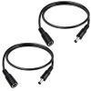 1.6FT 12V DC Power Extension Cable 5.5mmx2.5mm 18AWG Male to Female Extension Cable Barrel Connector for CCTV Surveillance Camera LED Light Bar Router Projector Printer 2PCS view 1