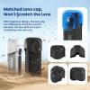 Coyktonty Protective Cover/Silicone Cover Set for Insta360 X4,Silicone case+Anti Lost Lanyard+Lens Cap (3in1 Set) (Black) view 3