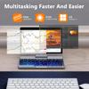 Crelander 2-in-1 Mini Laptop | 8-Inch Touchscreen Portable Small Pocket Computer | Intel 12th Gen N100 Processor | 12GB DDR5 RAM 512GB SSD |PD 30W Charging | WiFi6 BT5.2 |Backlit Keyboard |Windows 11 view 3