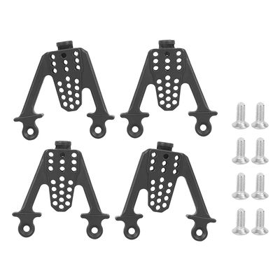 Pilipane Metal Adjust Shock Damper Towers Mount for SCX10 1/10 RC Car, Long-Lasting, Balanced Driving (Black)