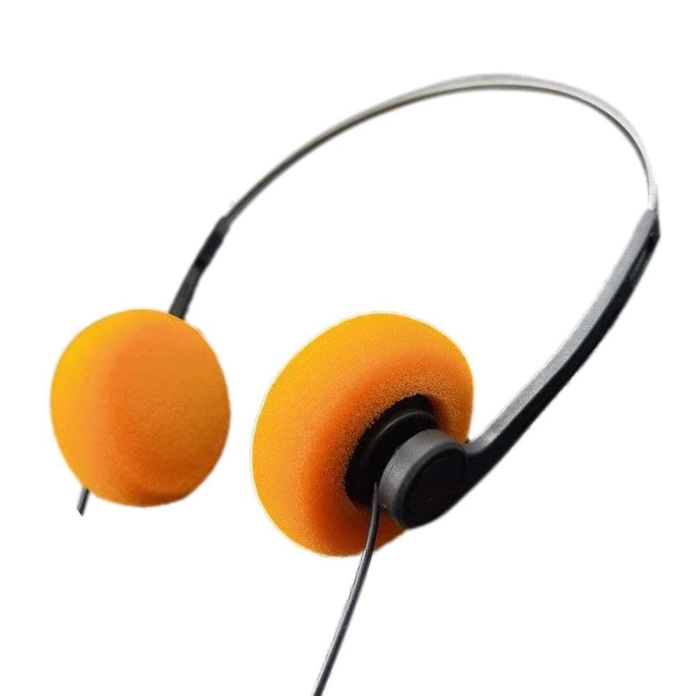 Calsgkspray Orange Retro Over-Ear Headphone,Vintage Feelings Underwire Headphone,Retro Lightweight Earphones,Hi-Fi Stereo Earphone Headset, and Earbuds Small and Light