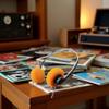 Calsgkspray Orange Retro Over-Ear Headphone,Vintage Feelings Underwire Headphone,Retro Lightweight Earphones,Hi-Fi Stereo Earphone Headset, and Earbuds Small and Light view 3