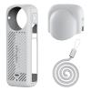 Coyktonty Protective Cover/Silicone Cover Set for Insta360 X4,Silicone case+Anti Lost Lanyard+Lens Cap (3in1 Set) (Grey) view 1