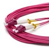 trueCABLE LC to LC OM4 Fiber Patch Cable, 5m (16.40ft), UPC Polish, 100GB Multimode (MM) Duplex 50/125um, Riser Rated (OFNR), UL Listed, 1pc, Violet view 1
