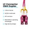 trueCABLE LC to LC OM4 Fiber Patch Cable, 5m (16.40ft), UPC Polish, 100GB Multimode (MM) Duplex 50/125um, Riser Rated (OFNR), UL Listed, 1pc, Violet view 2