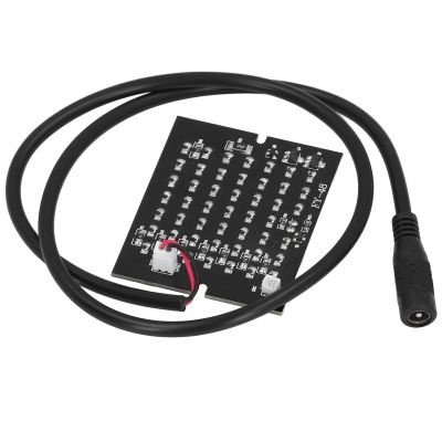 940nm Infrared Camera Lamp Board, 48 LEDs Automatic Sensing Night Light for CCTV, DC12V, Indoor Use