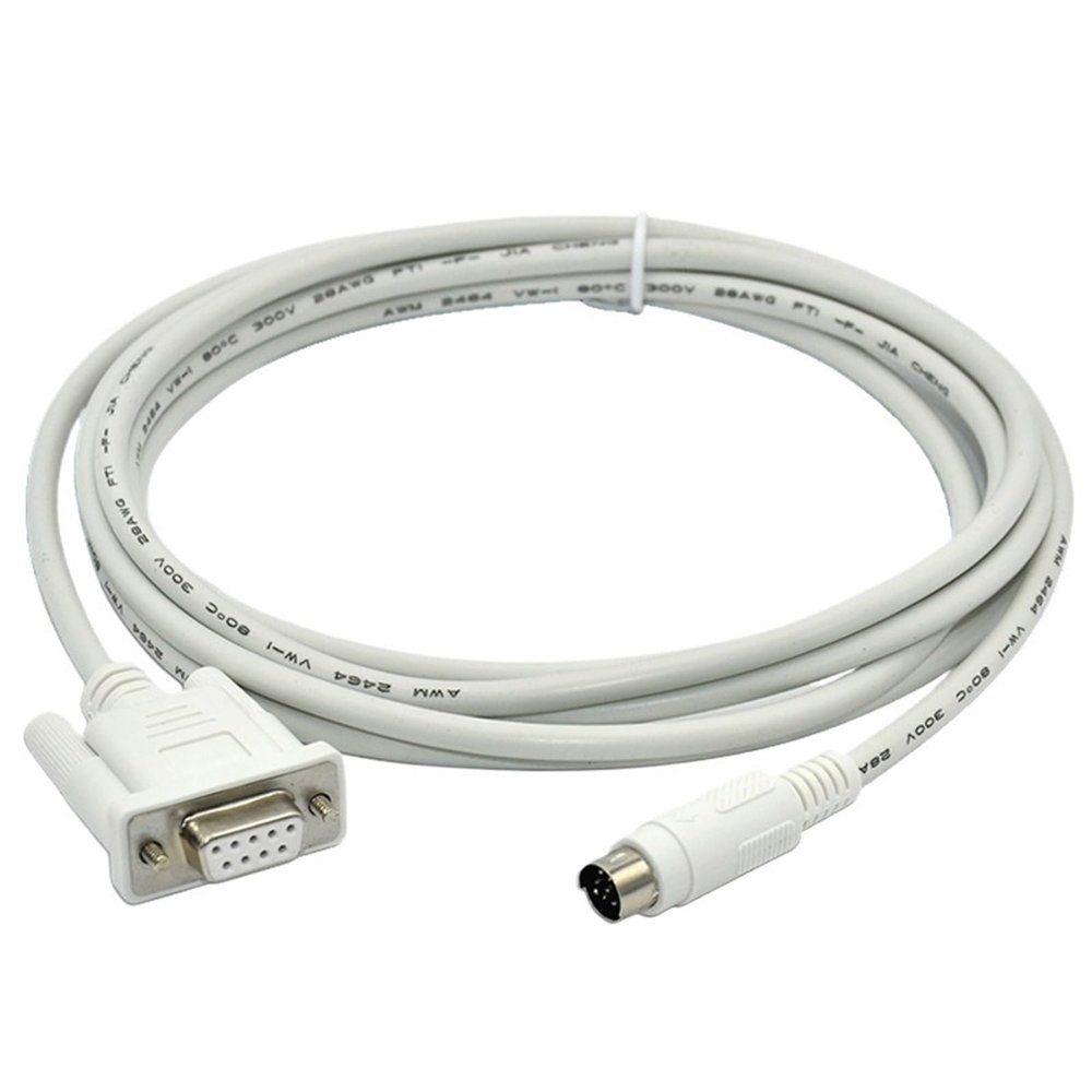 Bubupig DVPCAB215 PLC Programming Cable DVP DOP Series Communication Cable Download Cable 232 Serial Port Data Cable (Size : Milky, Color : 15m)
