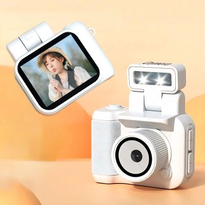 Mini DV Camera, 1080P HD Small DVR Camcorder Video Cam for Webcam Travel Hiking Sports Cycling, 1.44in Color Screen Ultra Mini HD Kids Thumb Camera with Flashlight (White)