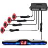 Car Parktronic Parking Built-in Plane Sensors Rear Reversing Backup System with 4 Sensors LED Light Distance Display Warning Buzzer Distance Detection